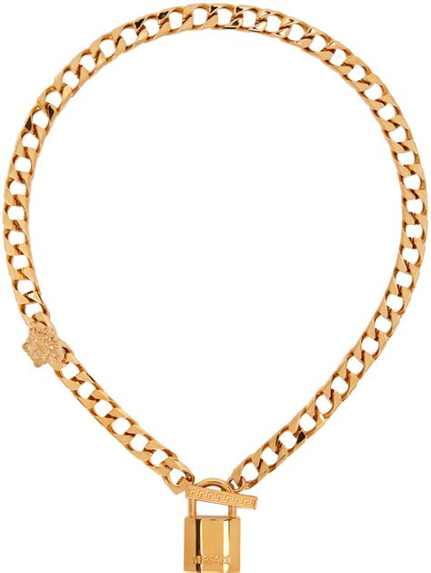 versace necklace womens|versace lock statement necklace.